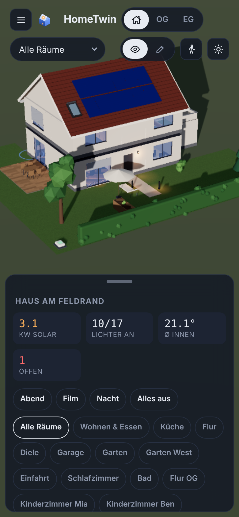 HomeTwin on a phone